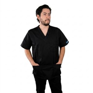 Delantal Hombre Tela Poplin Negro